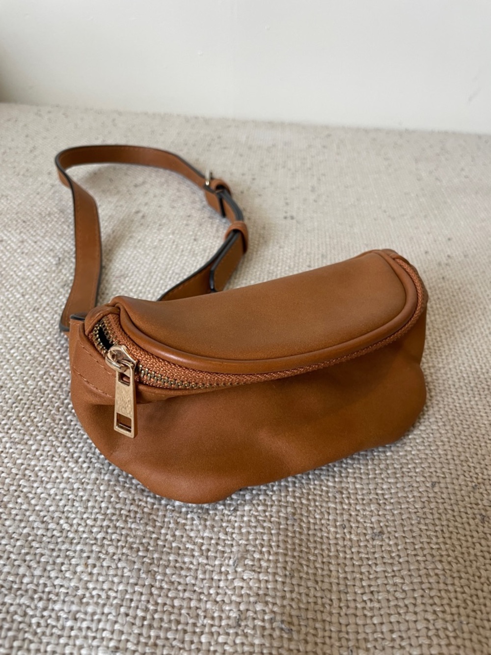 Small Faux Leather Crossbody Belt Bag